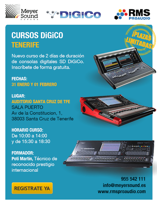 Cursos de DiGiCo en Tenerife